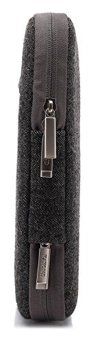 KAYOND Herringbone Woollen Water-Resistant for 15-15.6 Inch Laptop Sleeve Case Bag (15-15.6 Inches, Black) - color: Black, size: 15-15.6 Inches