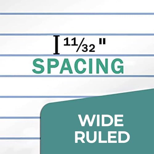 Rosmonde Loose Leaf Paper, 450 Sheets, 3 Pack, Wide Ruled Sheets, 8" x 10.5", Bulk Notebook Paper, 3 Hole Punched, 150 Sheets/Pack, Wide Ruled Paper for Binders, Loose Leaf Office Paper, White - color: Wide Ruled, size: 3 Pack (450 Sheets)