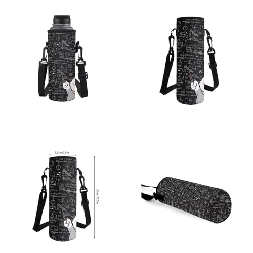 Cat Backpack for School Girls Backpack with Lunch Box Water Bottle Carrier with Strap and Kawaii Pencil Case 4 in 1 Cute Bookbag with Front Pocket 17 inch Large Elementary School Bag for Kids - color: Cat Teacher