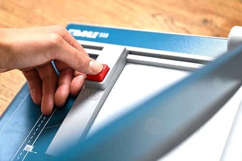 Dahle 534 Professional Guillotine Trimmer, 18" Cut Length, 15 Sheet Capacity, Self-Sharpening, Manual Clamp, German Engineered Paper Cutter | Holds paper, photos and business cards, ideal for creative projects, precise cuts, stable cutting table - size: 1