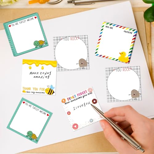 Inspirational Sticky Notes Gifts - 9 Pack Fun Positive Notepads 3x3 Inches, Funny Motivational Self-Adhesive Memo Pads, Positive Office Study Supplies Gift (450 Sheets) - style: Inspirational