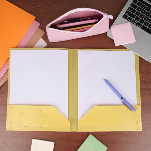 Mr. Pen- Plastic Folders with Pockets, 15 pcs, Colorful | Aesthetic File Folder with Business Card Slot, 2-Pocket Folder, Back to School, Office, Filing Supplies - color: Harvest Hues, size: 15 Pack