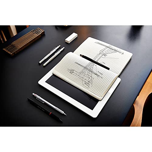 Rotring 600 Full-Metal Body Mechanical Pencil, 0.7mm, Black - For Precise Ruler-Based Drawing - color: Black, size: 0.7mm