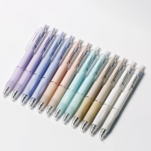 Ultra Fine Point Gel Pen 0.38mm Smooth Writing Pens,12 Pcs Black Ink Rollerball Pens For Note Taking,Cute Pens for Girls Kids