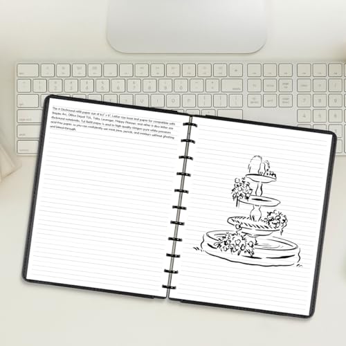 (3-Pack) Letter Size Discbound Refill Paper, 11 Disc Paper Refill for Note-Taking System Discbound Planner, 300Sheets / 600Pages Discbound Paper, 100gsm, White, 8.5'' x 11'' - size: 300 Sheets, style: 11-Disc/Letter Size