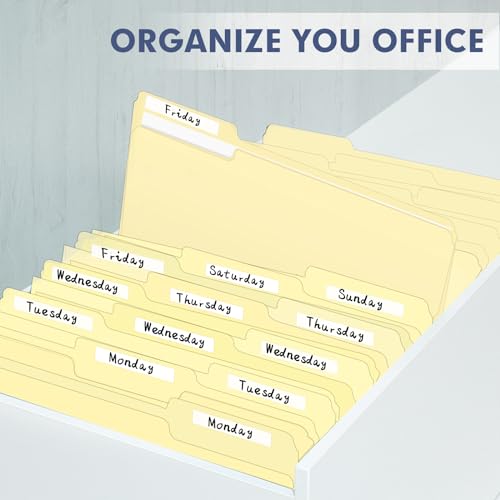 File Folder, PANDRI 120 Pack File Folder, 1/3 Cut Tab, Letter Size, Filing Folder for Office School Business, Manila - color: Manila