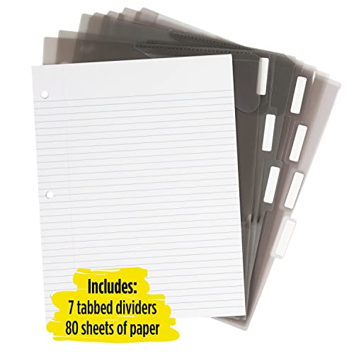Five Star Flex Refillable Notebook + Study App, College Ruled Paper and 1-1/2 Inch TechLock Ring Binder with Pockets, Tabs and Dividers, 300 Sheet Capacity, Pacific Blue (29324AD2) (Pack of 6) - color: Pacific Blue, size: 6 Pack