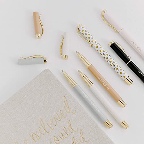 Sweet Water Decor Cute Motivational Lined Composition Notebook for Women, 100 Ruled Pages for Writing, Diary with Fabric Inspirational Cover (Tan She Believed She Could) - style: Tan She Believed She Could