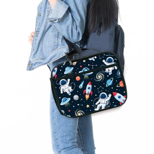 Astronaut Spaceman Lunch Box Insulated Reusable Lunch Bag Tote Cooler for Women Men Boy Girl School Work Office Picnic - color: Astronaut