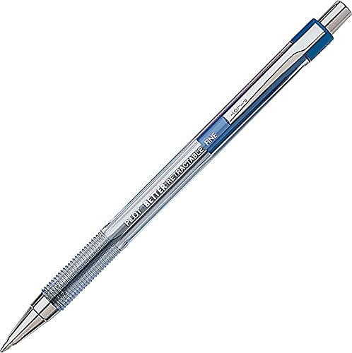 Pilot The Better Ball Point Pen, Fine Point 0.7mm, Blue Ink, 12-Pack | Reliable ballpoint pen built for everyday school and office writing - color: Blue Ink, size: 12 Count (Pack of 1), style: Fine Point