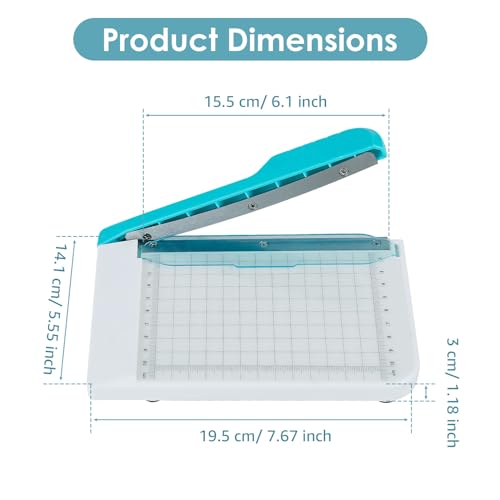 Guillotine Paper Cutter, 6 Inch Cut Length Small Paper Cutter, Non Slip Paper Trimmer Compact and Portable Curved Strip Paper Cutters for Cutting Coupon Craft Paper Card and Photo