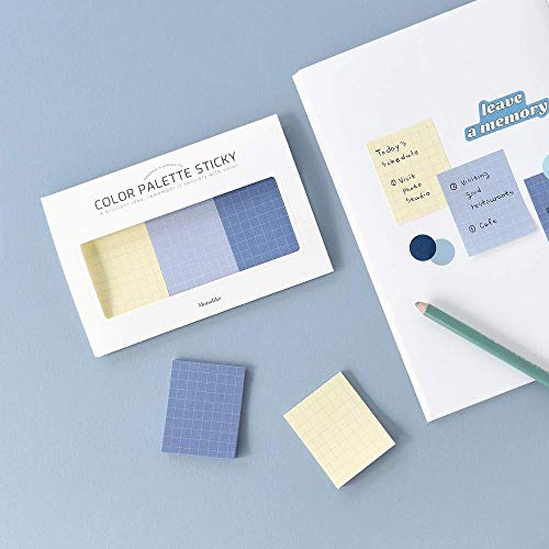 Monolike Color Palette Sticky Grid 300 A Set 4p - Self-Adhesive Memo Pad 30 Sheets - color: Grid 300 a