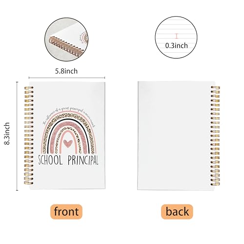 VNWEK School Principal Notebook Journal - Principal Gifts for Women, Best Principal Gifts, Principal Appreciation Gifts, Gifts for School Principal, Spiral Notebook 5.5x8.3,Writing Notebooks - color: jsj-notebook-10