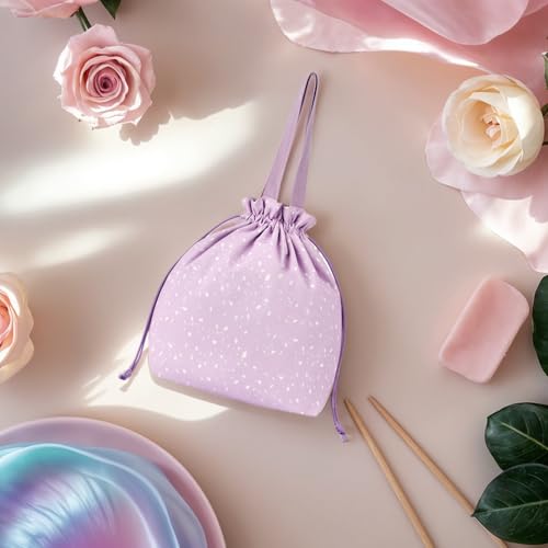 Reusable Lunch Bag,Canvas Drawstring Lunch Bag, Lunch Tote for Work, School, or Picnics, Lightweight & Waterproof, Keeps Food Fresh All Day(Purple) - color: Purple