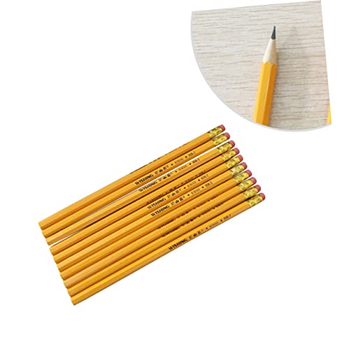 LALAFINA 12pcs Cute Wooden Hb Pencils Eraser Boys and Girls Writing Pencils Erasers Bulk Classroom
