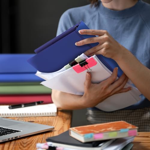 Samsill 1.5 Inch Document Storage Binder, 100% Recycled Chipboard, Round Ring, 3 Ring Binder, Navy - color: Navy, size: 1.5 Inch, style: Single