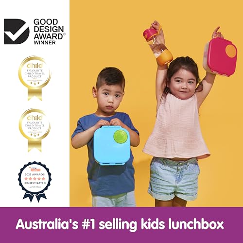 b.box Mini Lunch Box + Snack Containers for Kids 2-Pack - 4.25 + 1.75 Cups, Leakproof Bento Box for Kids, Lunch Containers for School, Dishwasher Safe, BPA Free, PFAS Free, Ages 3+ - Strawberry Shake - color: Strawberry Shake