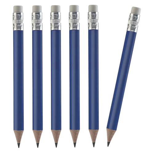 TH Golf Wood-Cased #2 Mini Pencils With Eraser, Pre-sharpened, HB Lead Bulk Box, 200 Count (Navy Blue) - color: Navy Blue