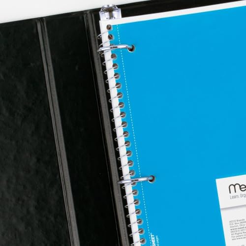 Mead Spiral Notebook, 6 Pack, 1 Subject, Wide Ruled Paper, 7-1/2" x 10-1/2", 70 Sheets per Notebook, Colors Will Vary (930201-ECM25) - size: Pack of 6