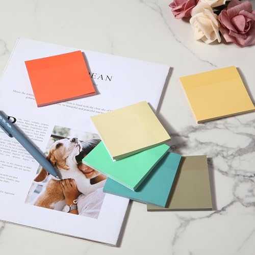 Mr. Pen- Sticky Notes, 3"x3", 12 Pads, 600 Sheets, Retro Colors | Sticky Notes Bulk, Self-Stick Note Pads, Perfect for Office, School, Home, Study & Organization - color: Retro