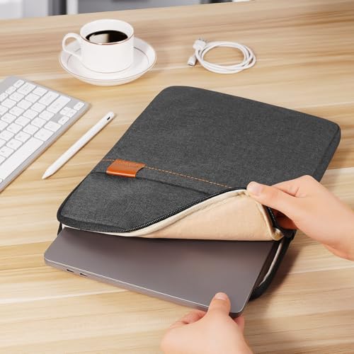 NIDOO 13 Inch Laptop Sleeve Case Protective Carrying Bag Computer Cover for 13.6" 13" MacBook Air/ 14" MacBook Pro/13 MacBook Neo/ThinkPad X13 L13 E14 L14 T14s/ Yoga 7/ ThinkBook 14/13.4" XPS 13 - color: Black, size: 13 inch