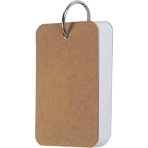 Juvale 32 Pack Blank Flash Cards with Rings for Studying with 50 Sheets Each, 250gsm Index Notecards (2.2 x 3.5 in)