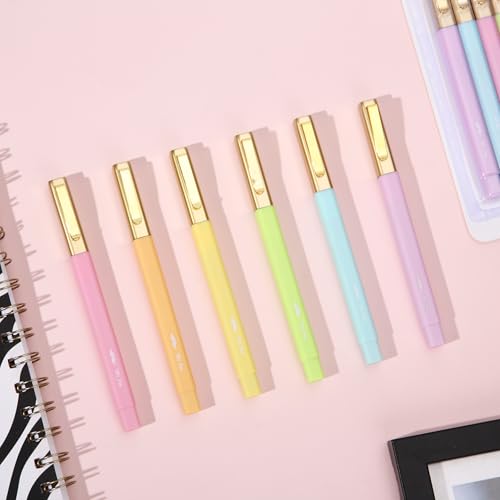 Mr. Pen- Aesthetic Highlighters and Ballpoint Pens No Bleed, 12 Pack | Spring Pastel, Bible Highlighters and Pens No Bleed, Fast Dry and No Smear for Bible Journaling, Planner, School Supplies - color: Spring Pastel, size: 12 Pack