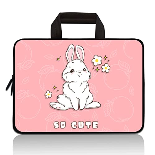 Universal 7-9 inch Tablet Sleeve Ultra-Portable, Neoprene Carrying Sleeve Case Bag Compatible with 7" 8" 8.5" 8.9" 9" Apple iPad mini, Samsung, Google, HP, Acer (Cute Rabbit) - color: Cute Rabbit