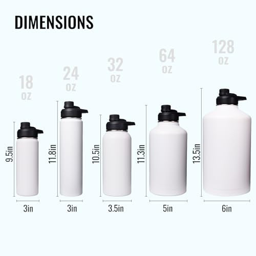 Fijinhom Insulated Water Bottle with Handle, 304 Stainless Steel Water Bottles with Wide Mouth, Double Wall Vacuum Sports Water Bottle, BPA Free, Keep Cold and Hot, 24 Ounces, Pink - color: Pink, size: 24 Ounces