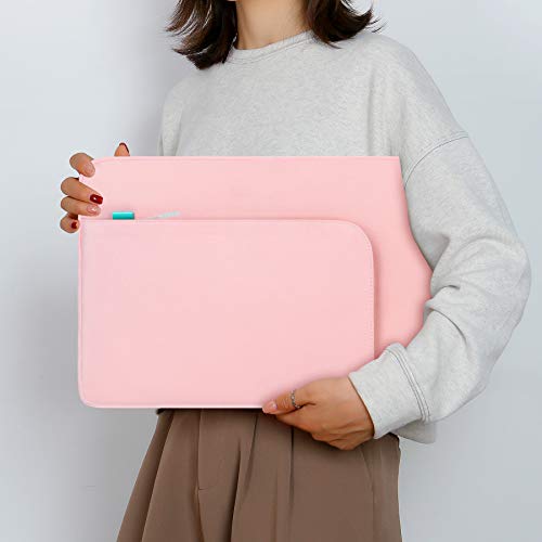 Lacdo Laptop Sleeve Case for 16 inch New MacBook Pro M5 Pro/Max A3428 A3429 (2026), M4/M3/M2/M1 Pro/Max A3403 A3186 A2991 A2780 A2485 A2141 2024-2019 | 15" Surface Laptop 7/6/5/4/3 Computer Bag, Pink - color: Pink, size: New MacBook Pro 15/16 Inch