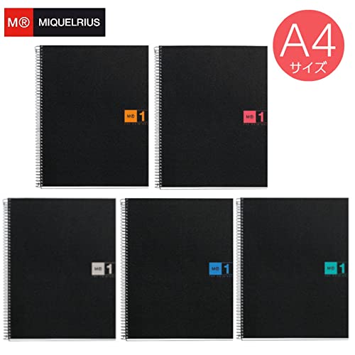 Miquelrius 1-subject A80 sheets Graph Poly A4 Notebook Grey