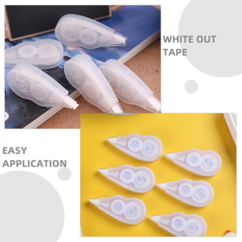 COHEALI 6pcs Correction Tape for School and Office, Easy Application with Ergonomic Shape, Portable Plastic White Instant Corrections Tape Compatible with Writing Instruments