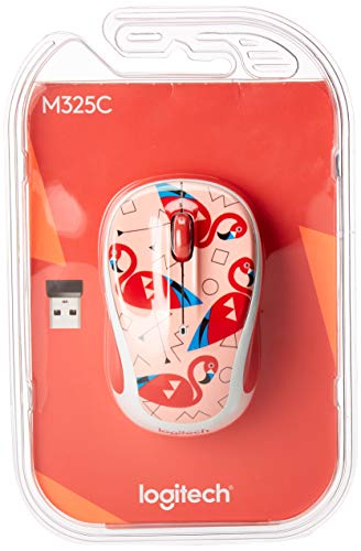 Logitech M325 Wireless Mouse (Flamingo) - color: Flamingo