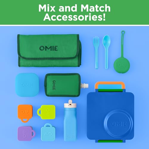 Omie OmieBox Kids Insulated Leakproof Bento Lunch Box with Food Jar (Monster Blue) - color: Monster Blue