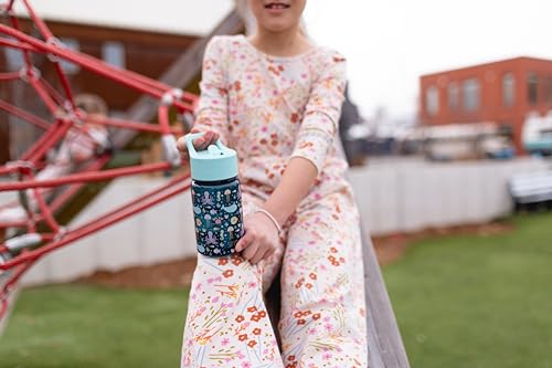 Simple Modern Disney Princess Kids Water Bottle Plastic BPA-Free Tritan Cup with Leak Proof Straw Lid | Reusable and Durable for Toddlers, Girls | Summit Collection | 12oz, Princess Navy Rainbows - color: Disney: Princess Navy Rainbows, style: Straw Lid |