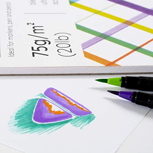 Marker Paper - 9 x 12 inch Marker Paper Sketchbook, 50 Sheets Per Pad, White Acid-Free, 75 GSM Paper, Lightweight and Sketching and Drawing Pages, (Pack of 2) - size: Marker Paper 9 x 12"