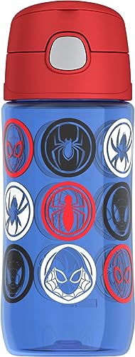THERMOS FUNTAINER 16 Ounce Plastic Hydration Bottle with Spout, SPIDER-MAN - color: Spider-Man