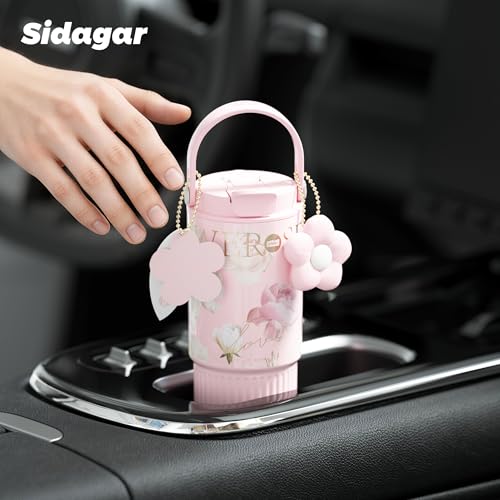 26oz Insulated Tumbler with Straw and Spout Lid, 316 Stainless Steel Water Bottle, 100% Leakproof Reusable Coffee Cup, Keep Cold 24H, Cupholder Friendly, Aesthetic Gift for Women, Pink - color: Pink