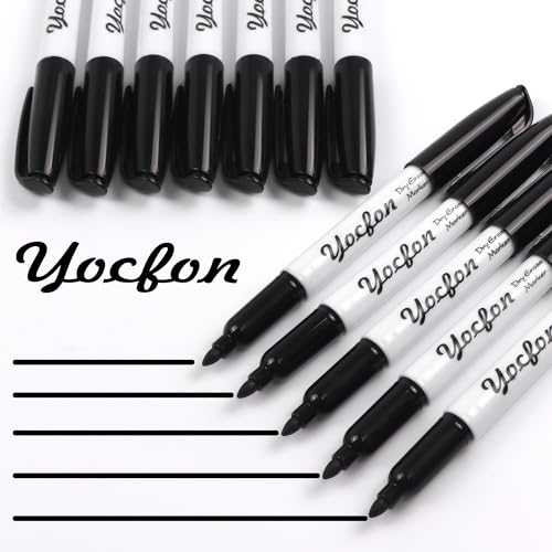 Dry Erase Markers 72 Pack, Black Whiteboard Markers With Fine Tip, Low Odor Dry Erase Markers for School Office Home