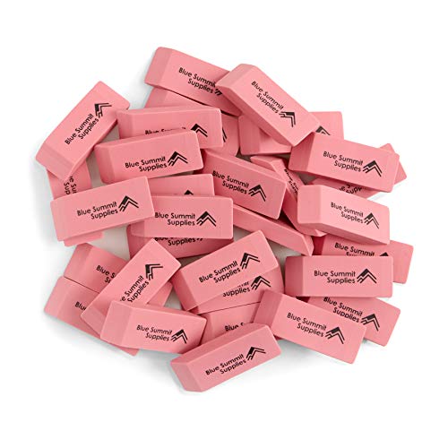 Blue Summit Supplies 100 Pack Pink Erasers Bulk, Pink Pearl Bulk Erasers for Kids, School, and Classroom - size: 100 count