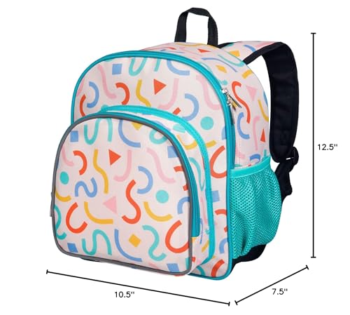 Wildkin 12 Inch Toddler Backpack for Kids, Confetti Peach | Ages 3-7, lightweight toddler backpack for daycare, preschool, and travel - color: Confetti Peach