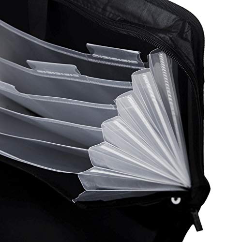 Business Document Bag Messenger Work Briefcase Waterproof Fabric Expanding File Folder Tote Travel Portfolio Document Holder