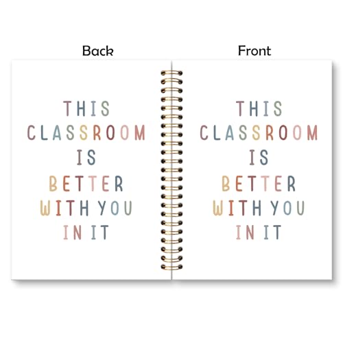 Boho Classroom Inspirational Spiral Notebook Journal, This Classroom Is Better with You in It Gifts for Boho Journal for Notes Planning, Office Schools Classrooms Supplies, 5.5 X 8.3 Inch - color: Classroom