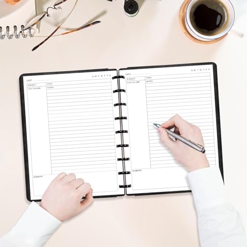 (2-Pack) Classic Size Cornell Notes Filler Paper - 9 Disc Discbound Cornell Notes Loose Leaf Paper for Happy Planners, 100 Sheets/200 Pages, 7" x 9.25" - size: 2-Pack, style: 9-Disc/Classic Size