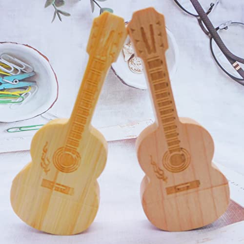 4GB USB Flash Drives Memory Sticks Thumb Drive for Gifts & Present (2Pack Maple & Bamboo Wood Guitar) - color: Maple & Bamboo Wood Guitar