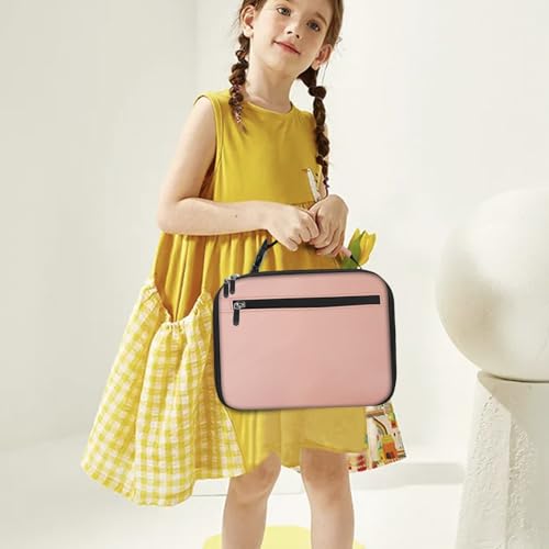 Kids Lunch Box for Boys Girls Lunch Bag Insulated Durable Lunchbox Children Lunch Tote Bag for School Pink - color: Pink