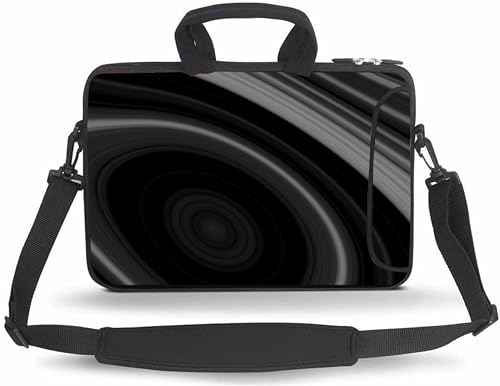 11 11.6 12 12.5 13 inches Case Laptop/Chromebook/Ultrabook/Notebook PC Messenger Bag Tablet Travel Case Neoprene Handle Sleeve with Shoulder Strap(Black) - color: Black, size: 11-13.3 inch