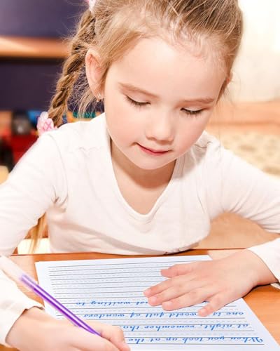 (2 Pack)Handwriting Paper Kindergarten for Kids, Ruled Practice Writing Paper for Kids, Total 200 Sheets, 100gsm White Writng Paper, 8.5 x 11 Inch Writing Paper with Lines, Kindergarten Writing Paper - size: 200 Sheets
