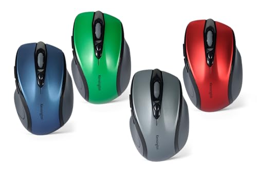 Kensington Pro Fit Mid-Size Wireless Mouse, Ruby Red (K72422AM) | Comfortable mid-size grip, wireless connection, reliable everyday desktop and laptop use - color: Ruby Red