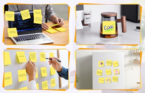 (36 Pack) Sticky Notes 3x3 in Post, Yellow Self-Stick Note Pads it, Strong Adhesive, Easy to Post for Home, Office, Notebook - color: Yellow